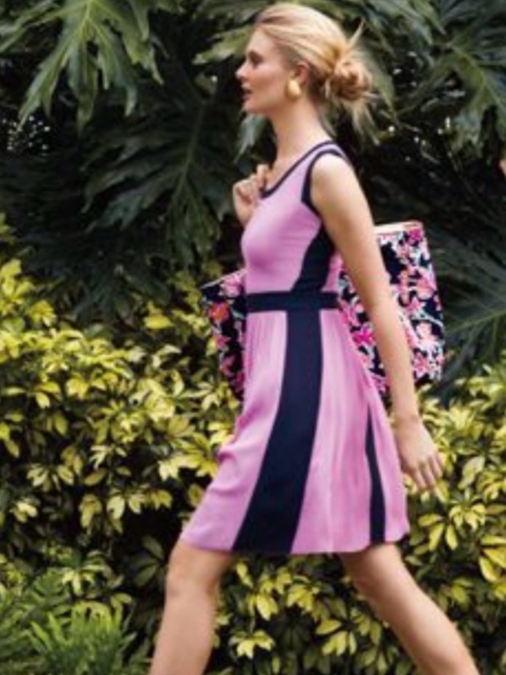 Lilly Pulitzer 6 Irene Pink Navy Colorblock Dress